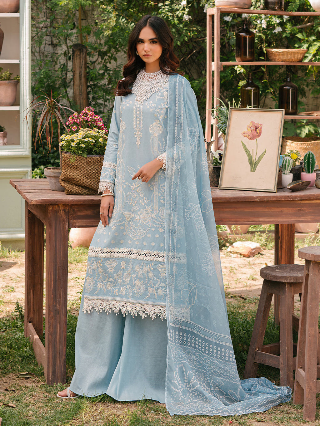 Mahnur | Masakali Luxury Lawn 24 | MK 02 - A - Riwayat-e-Khas