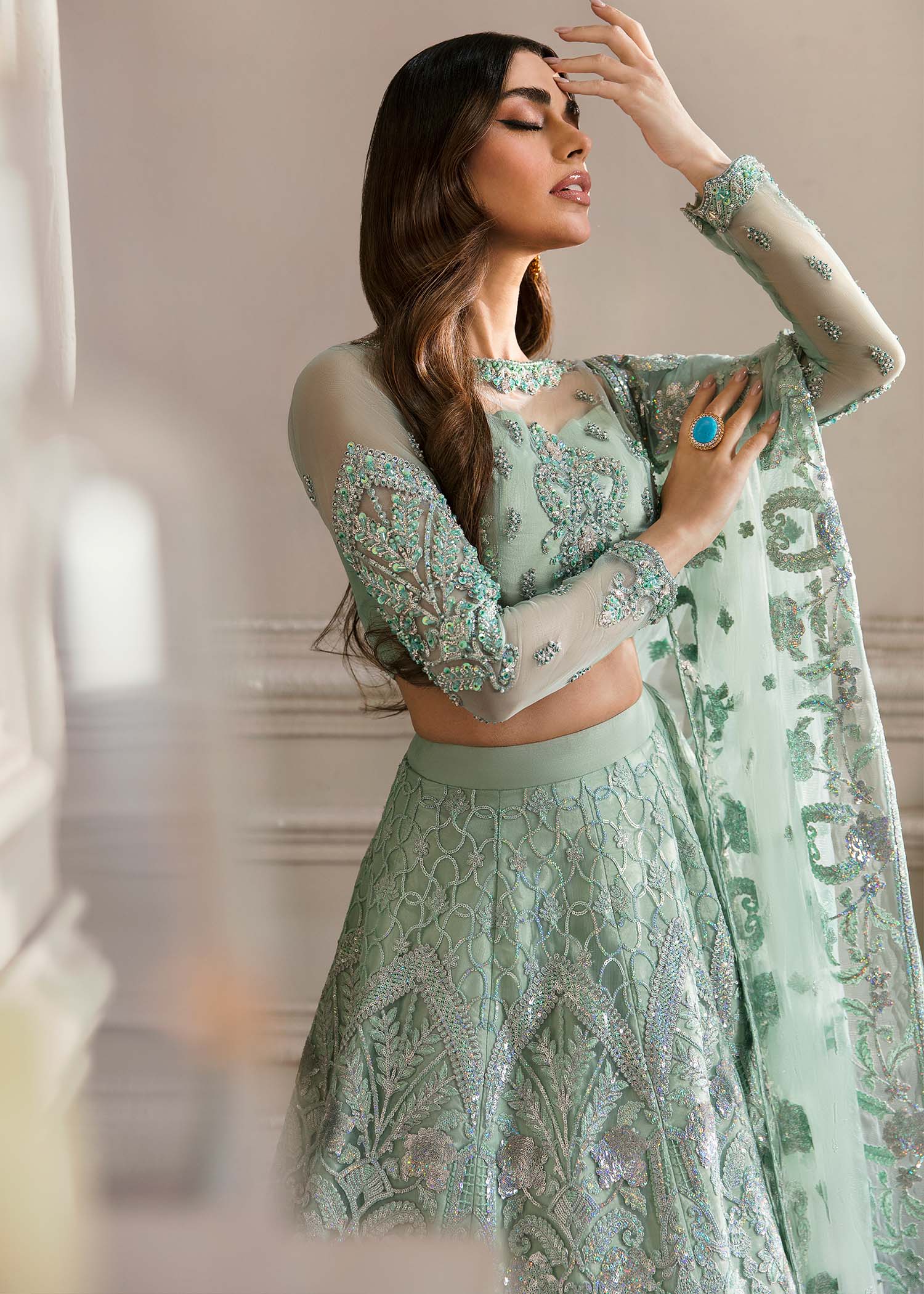 Waqas Shah | Malika - E - Elizabeth | BLUE MIST - House Of Anaya