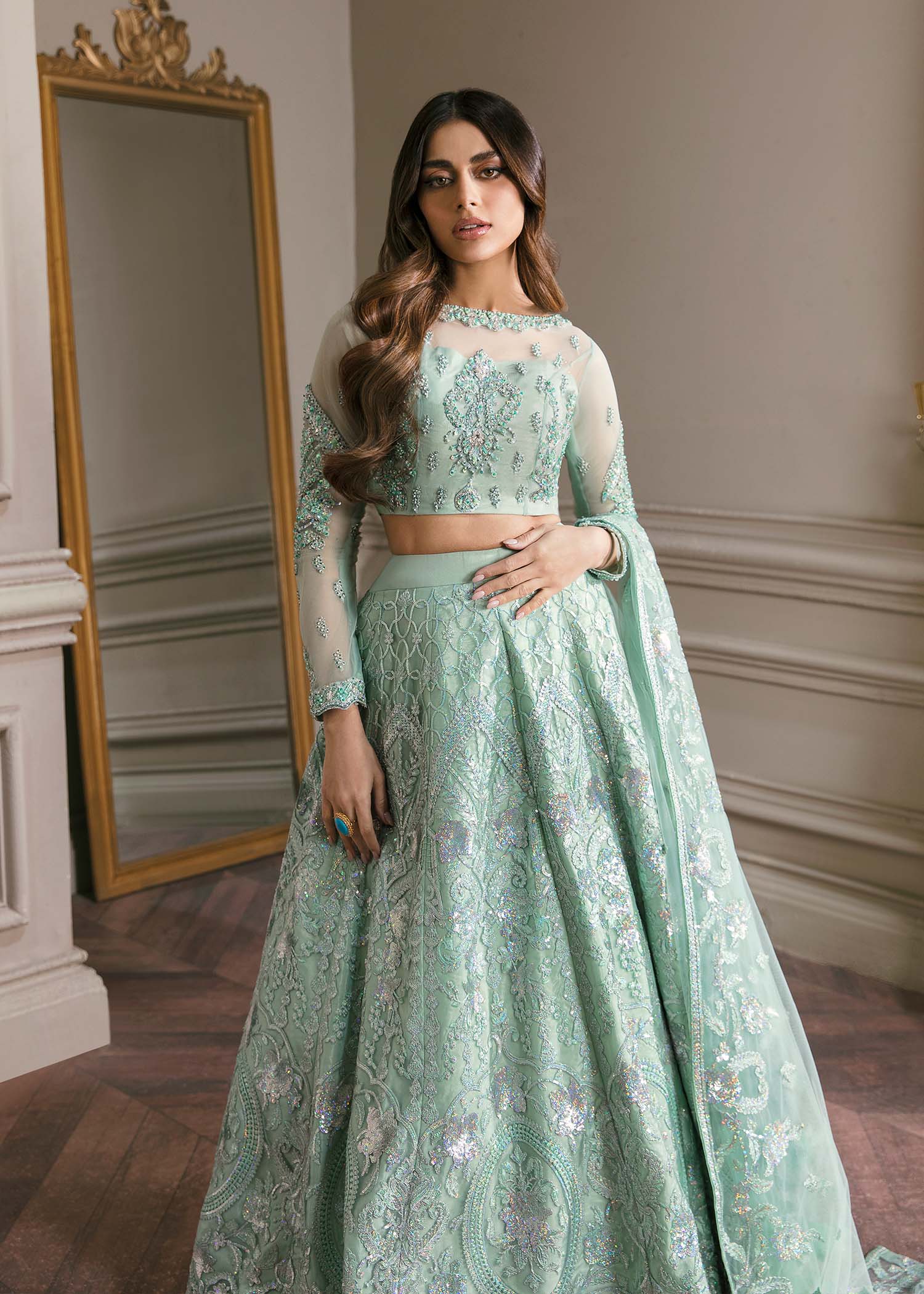 Waqas Shah | Malika - E - Elizabeth | BLUE MIST - House Of Anaya