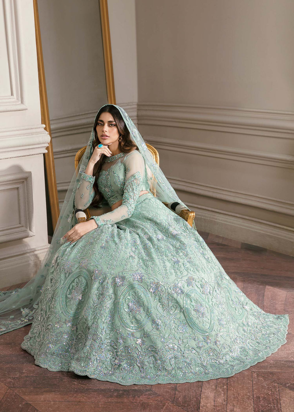 Waqas Shah | Malika - E - Elizabeth | BLUE MIST - House Of Anaya