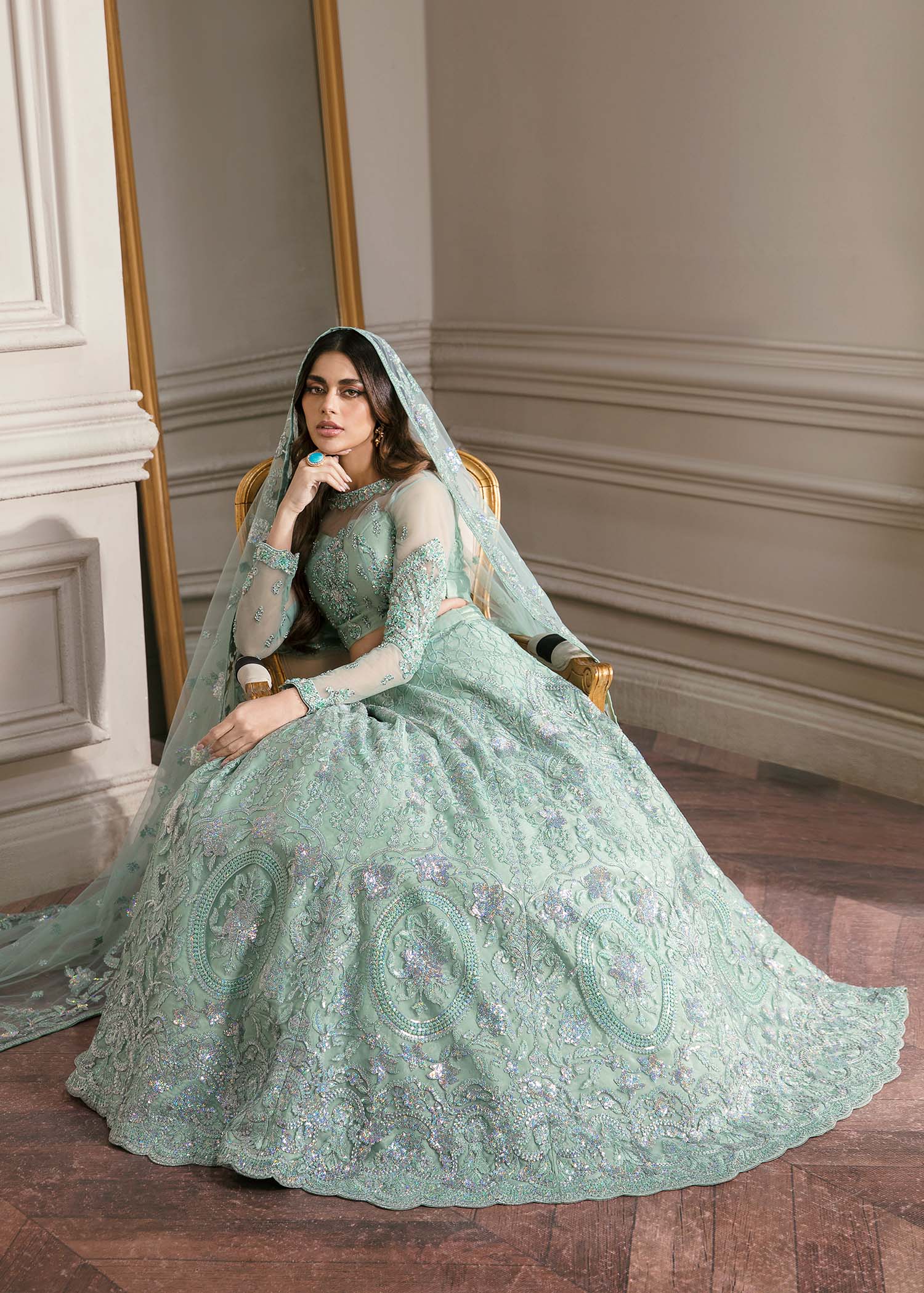 Waqas Shah | Malika - E - Elizabeth | BLUE MIST - House Of Anaya