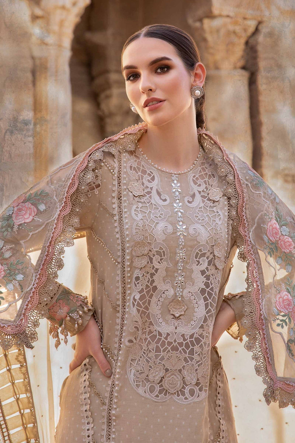 Maria B | Voyage a' Luxe Lawn | D-2410-A - House Of Anaya