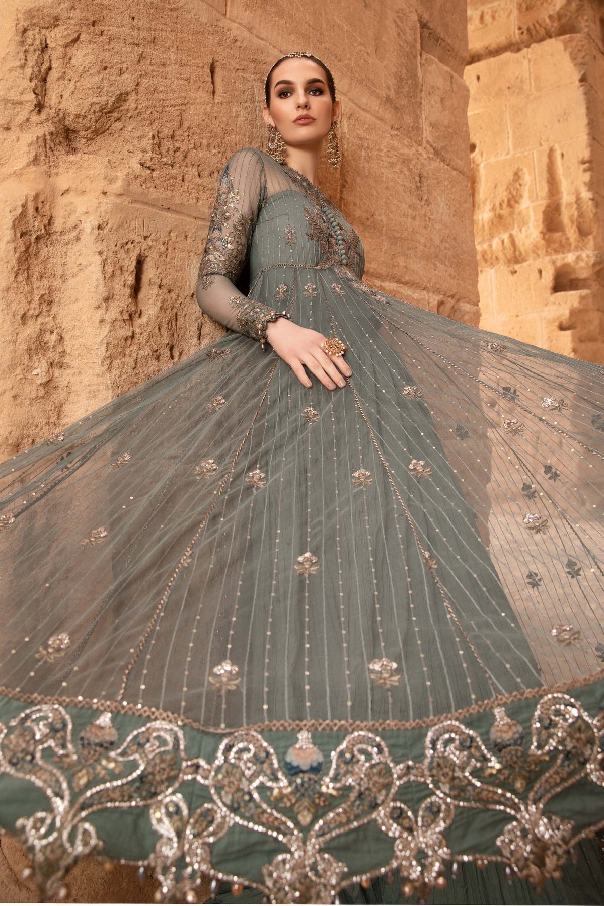 Maria B | Voyage a' Luxe Lawn | D-2403-A - House Of Anaya