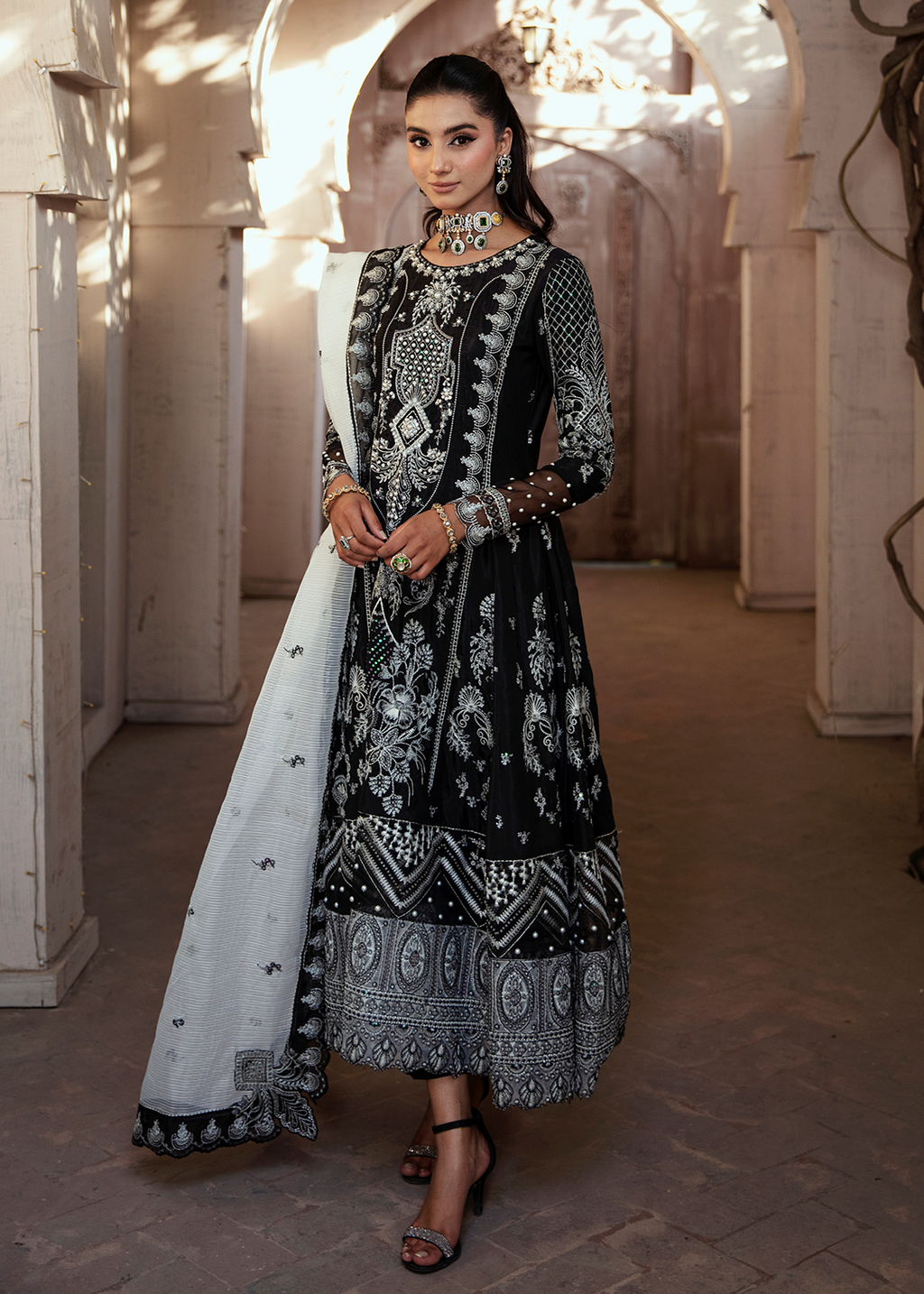 Maria Osama Khan | Rang e Noor Eid Edit | Neel Kamal-Black - House Of Anaya