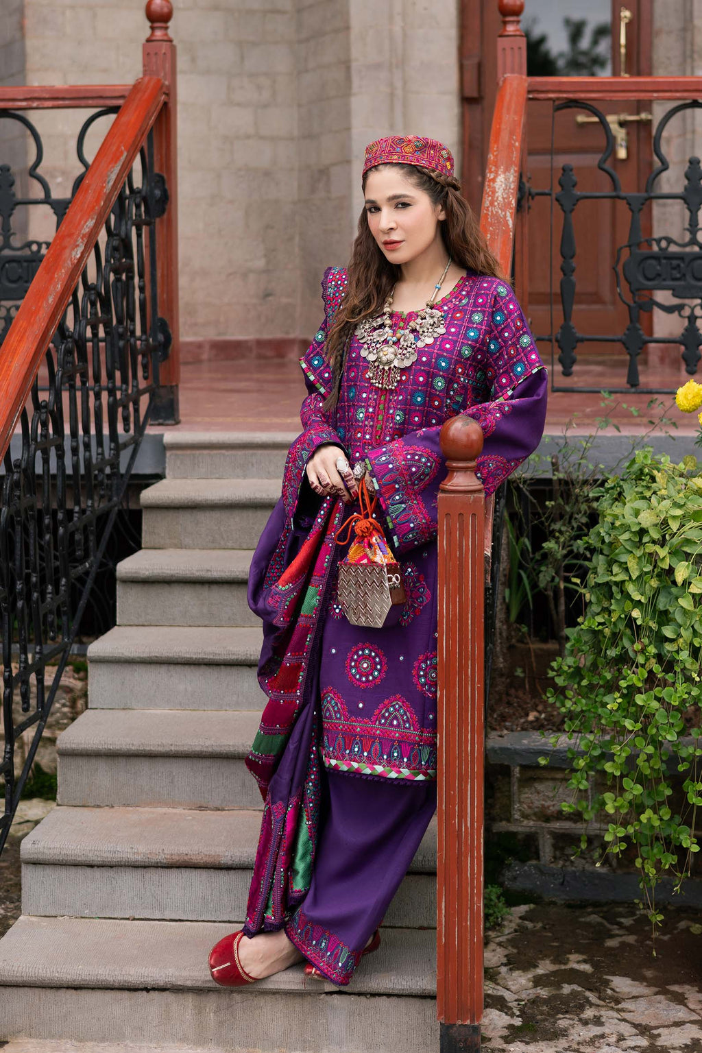 Maryam Hussain | Silk Edit |  Plum - Riwayat-e-Khas