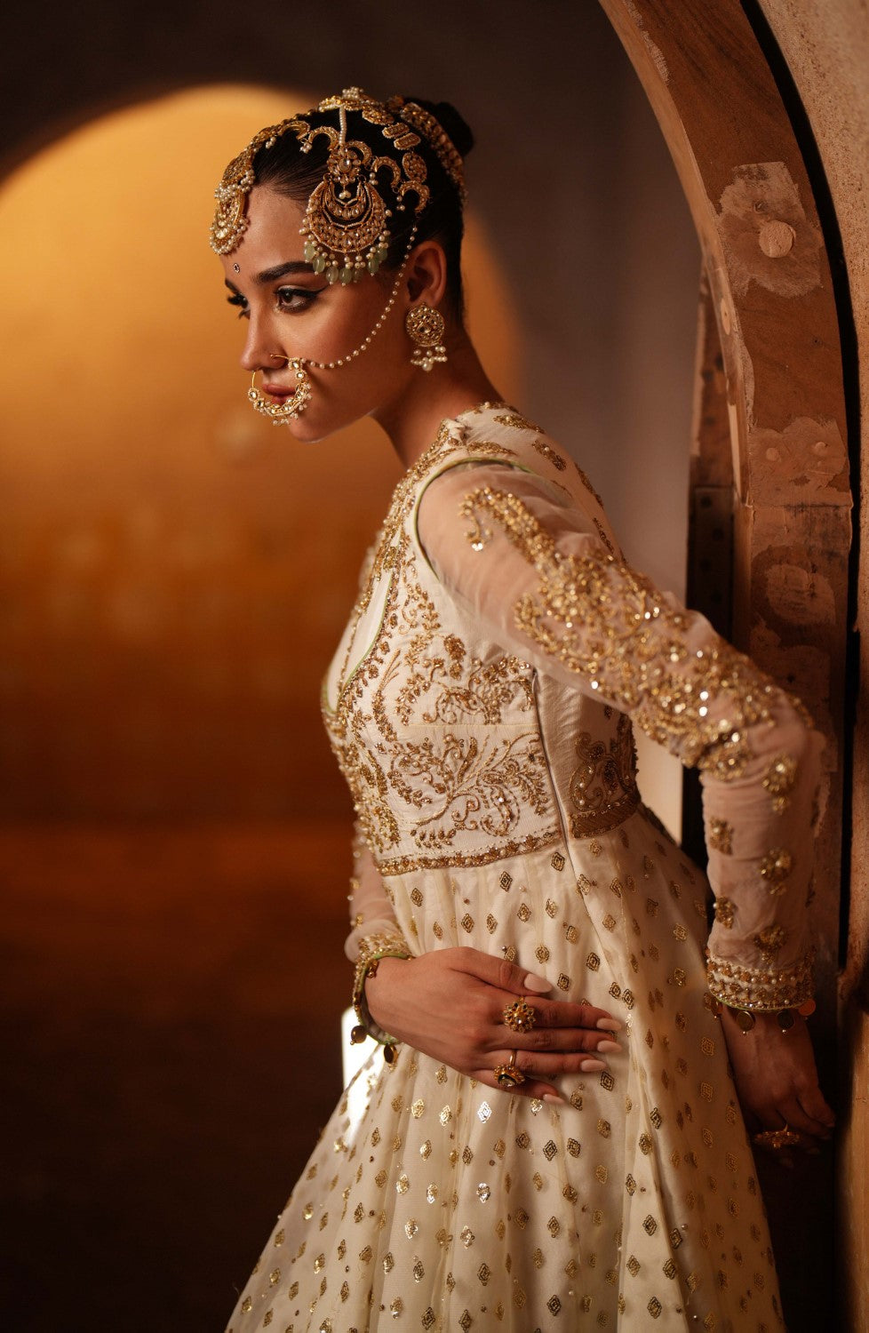 Maryum N Maria | Gul Posh Wedding Formals | Chand Bali - MS40066 - House Of Anaya