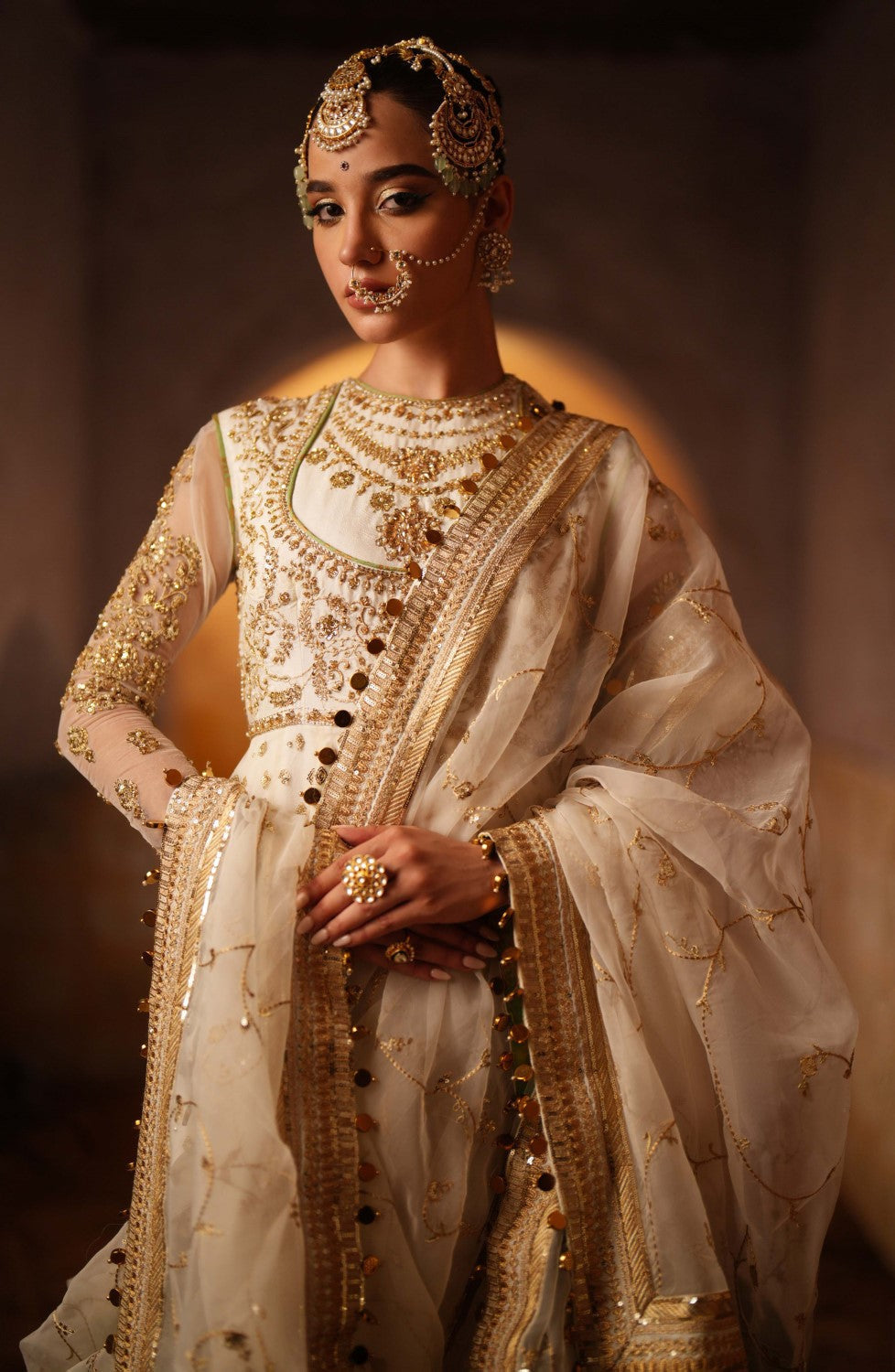 Maryum N Maria | Gul Posh Wedding Formals | Chand Bali - MS40066 - House Of Anaya