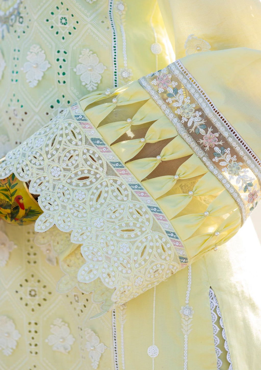 Meem | Luxury Eid Lawn 24 | MD-08 YELLOW - Riwayat-e-Khas