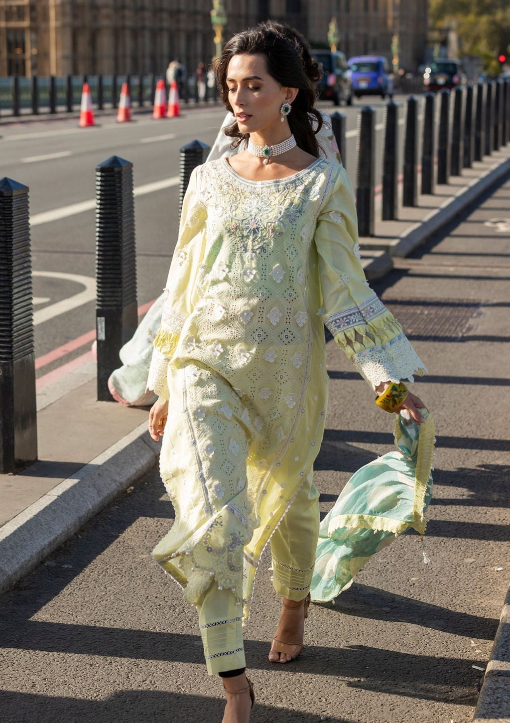 Meem | Luxury Eid Lawn 24 | MD-08 YELLOW - Riwayat-e-Khas