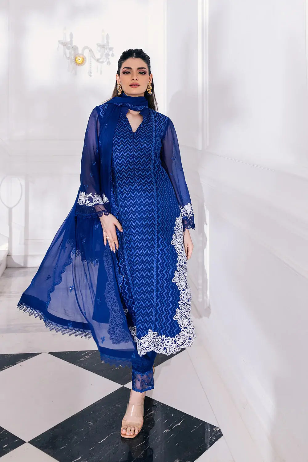 Azure | Embroidered Ensembles 23 | Mellow Breeze - Riwayat-e-Khas