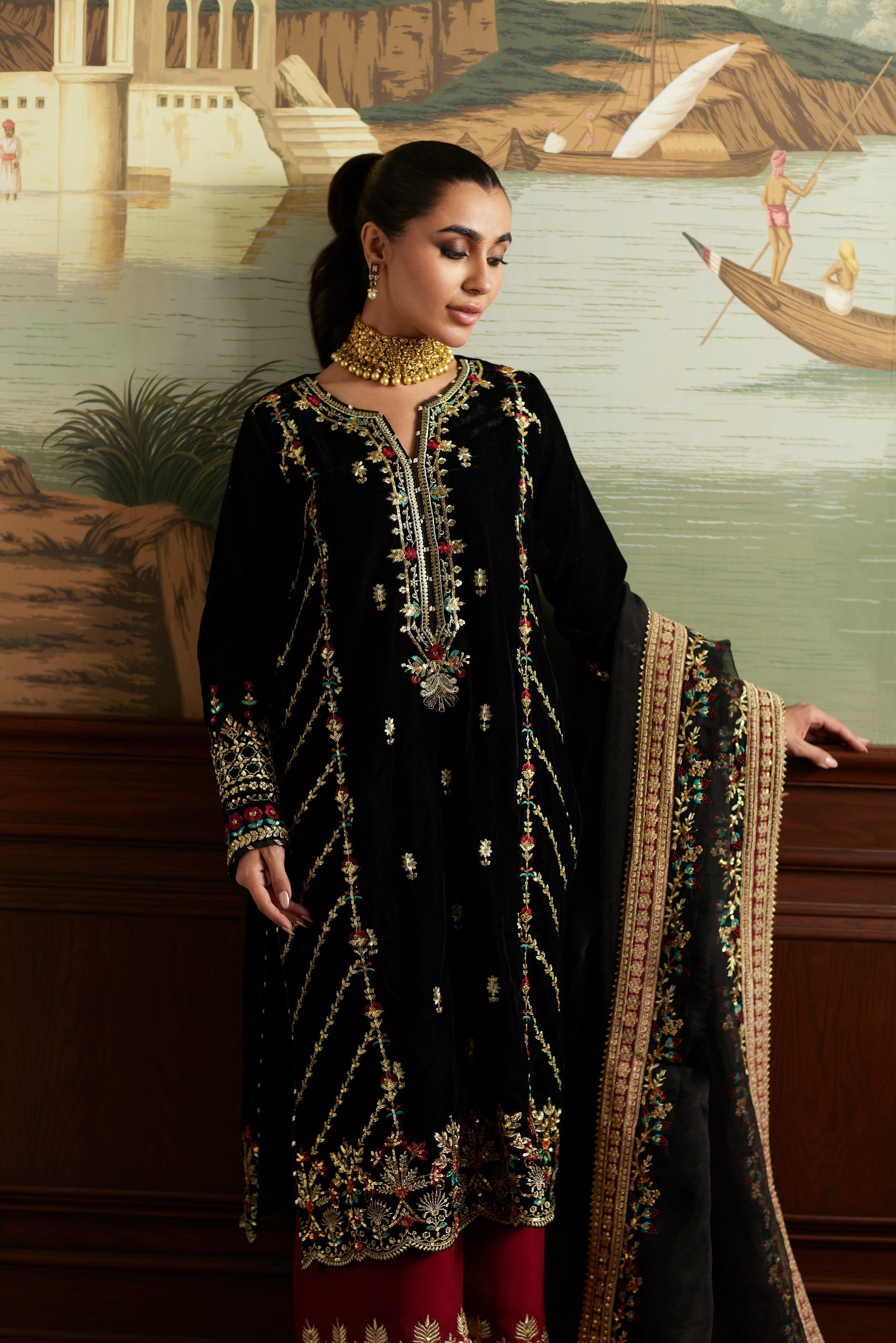 Mina Hassan | Velvet Luxe |  Jahan - Riwayat-e-Khas