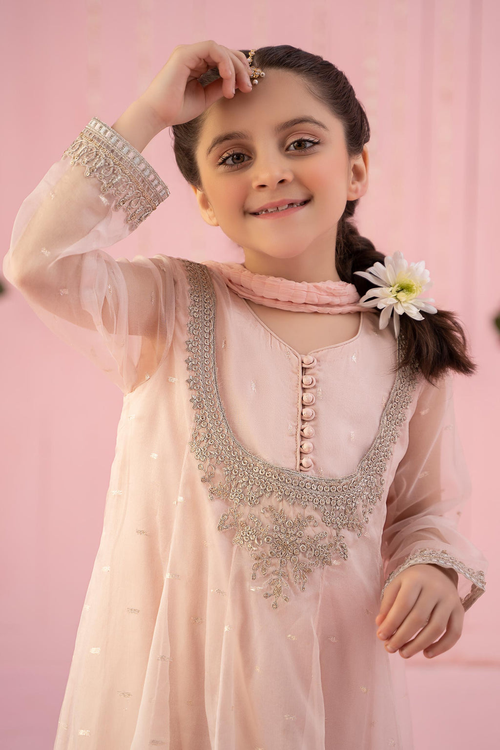 Maria B | 3 Piece Embroidered Organza Suit | MKS-EF24-19 - Libasekhas