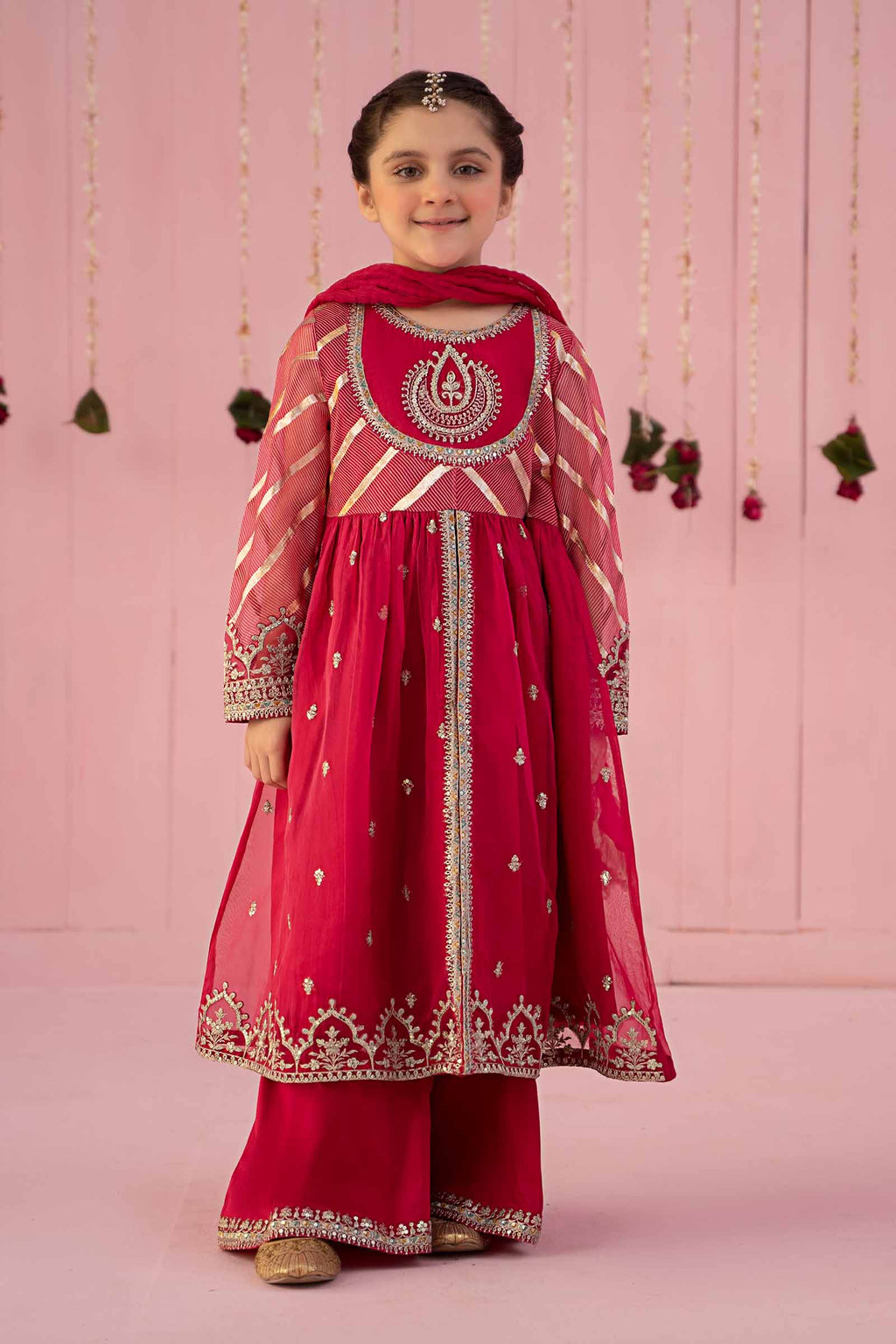 Maria B | 3 Piece Embroidered Organza Suit | MKS-EF24-27 - Libasekhas