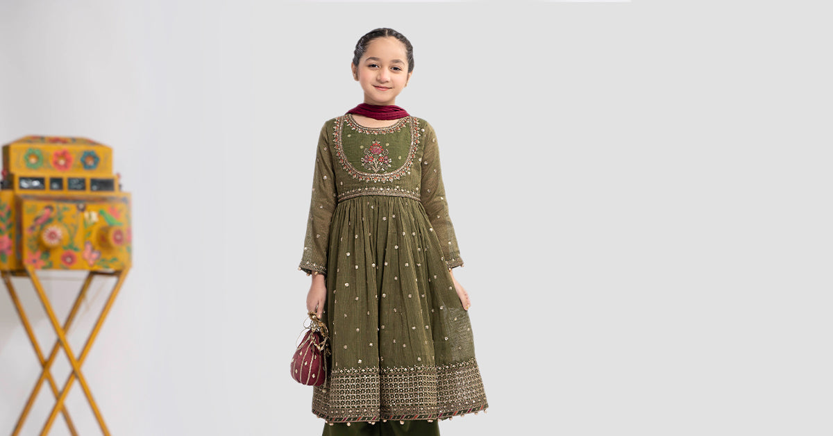 Maria B | 3 Piece Embroidered Zari Lawn Suit | MKS-EF24-33 - Libasekhas