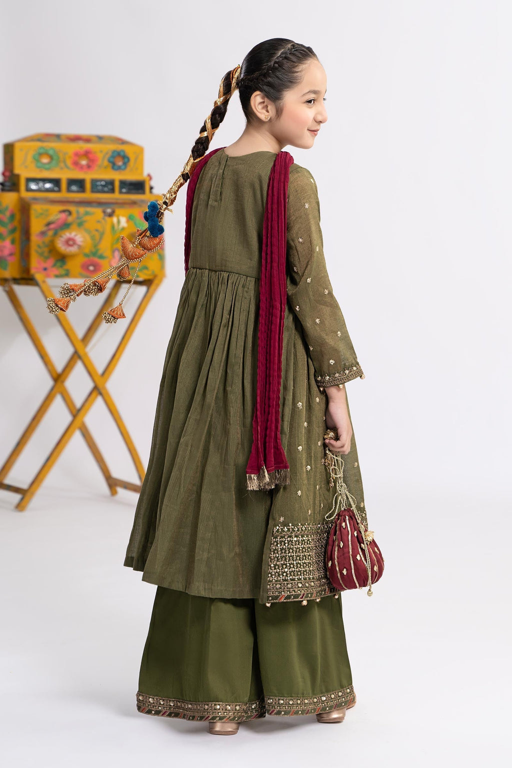 Maria B | 3 Piece Embroidered Zari Lawn Suit | MKS-EF24-33 - Libasekhas
