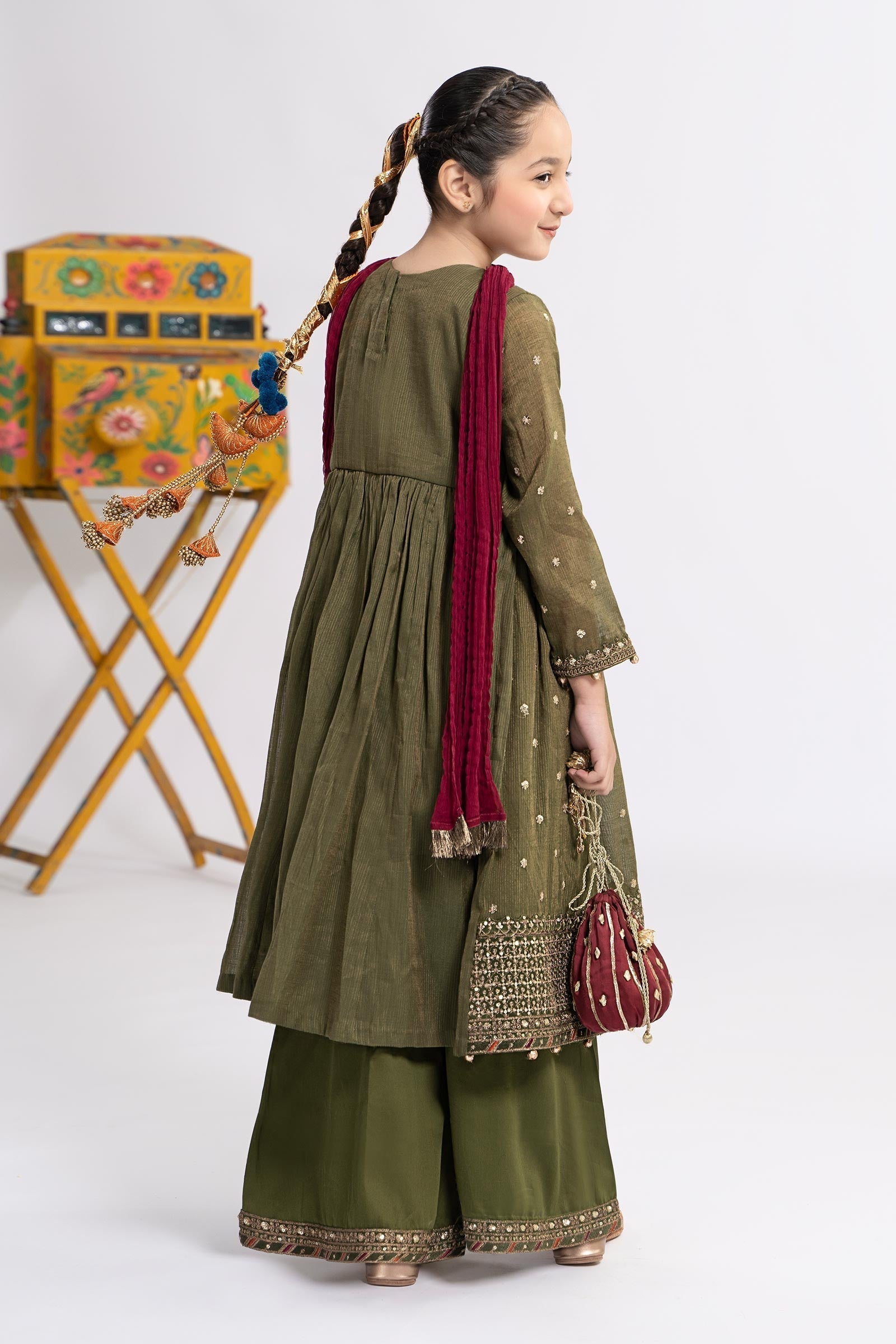 Maria B | 3 Piece Embroidered Zari Lawn Suit | MKS-EF24-33 - Libasekhas