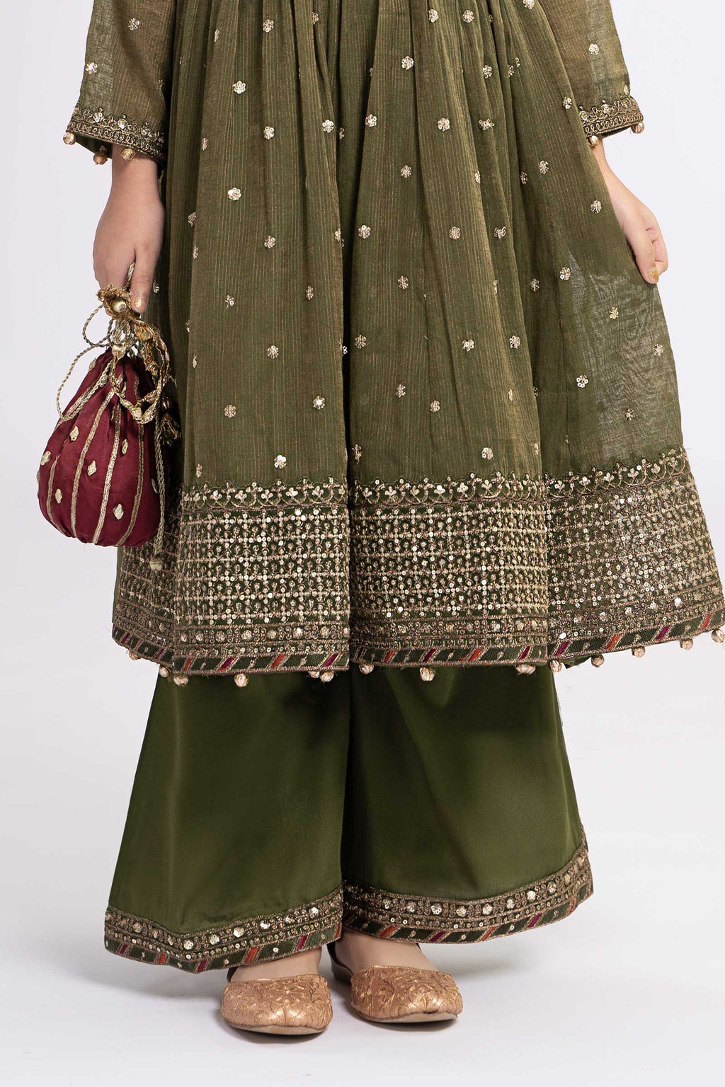 Maria B | 3 Piece Embroidered Zari Lawn Suit | MKS-EF24-33 - Libasekhas
