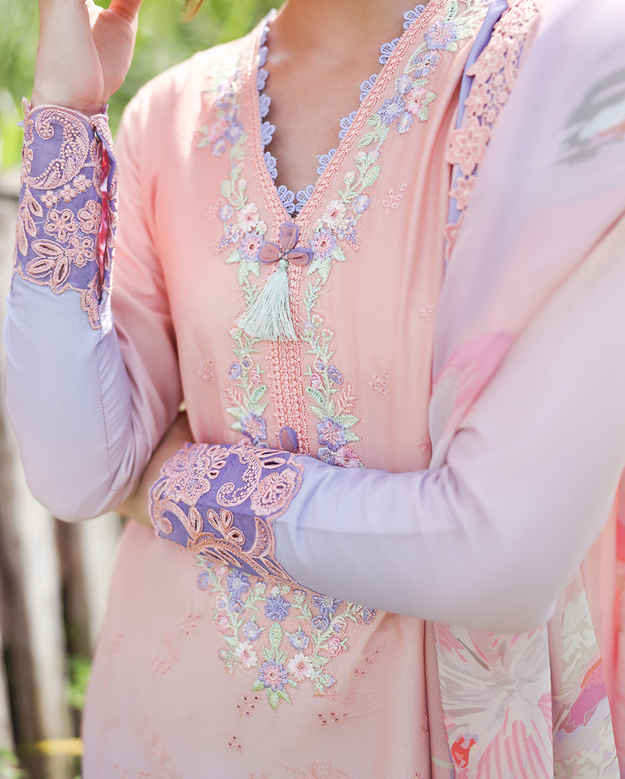 Mushq | Solace | Ombre Chikankari | Morning Veil