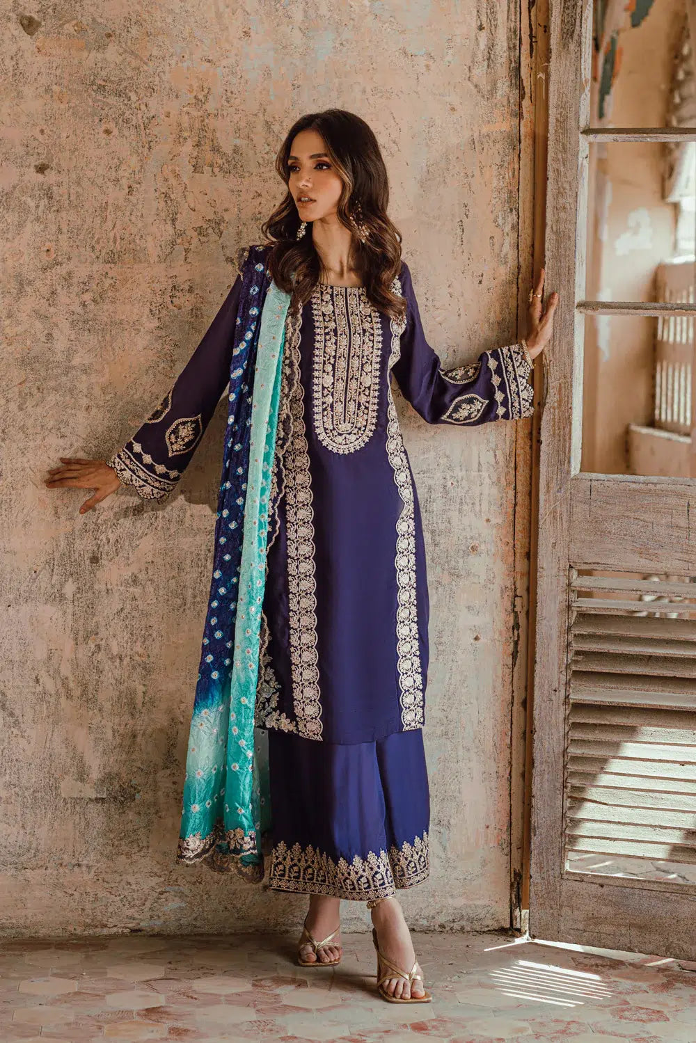 Azure | Embroidered Formals | Mystique Nova - Riwayat-e-Khas