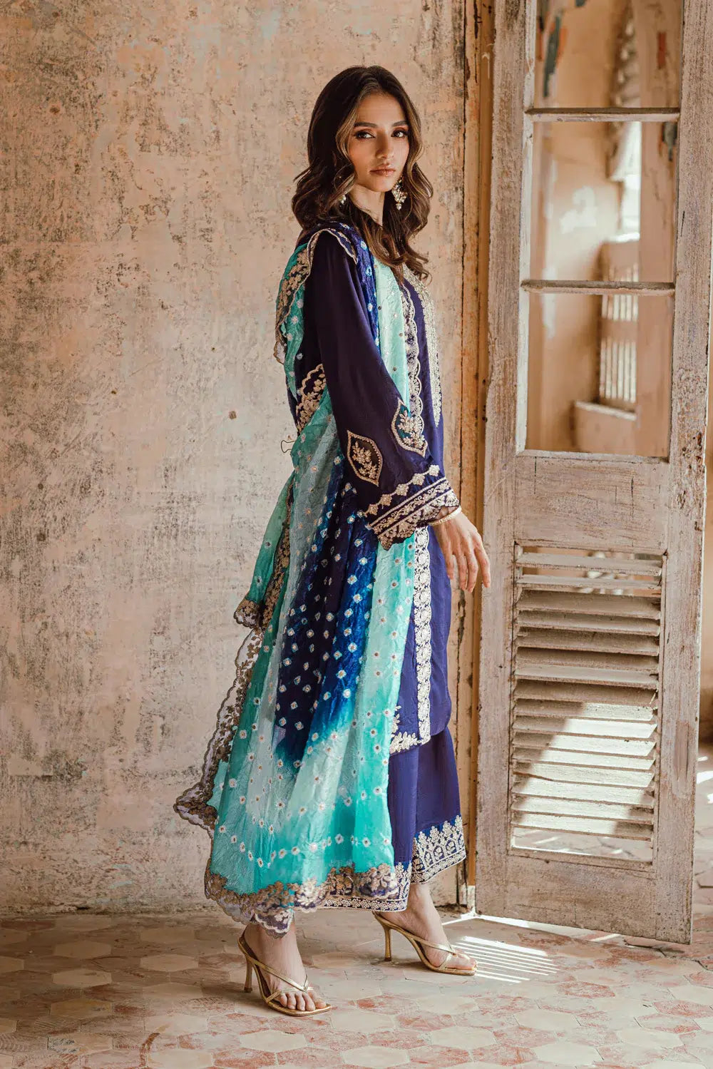 Azure | Embroidered Formals | Mystique Nova - Riwayat-e-Khas