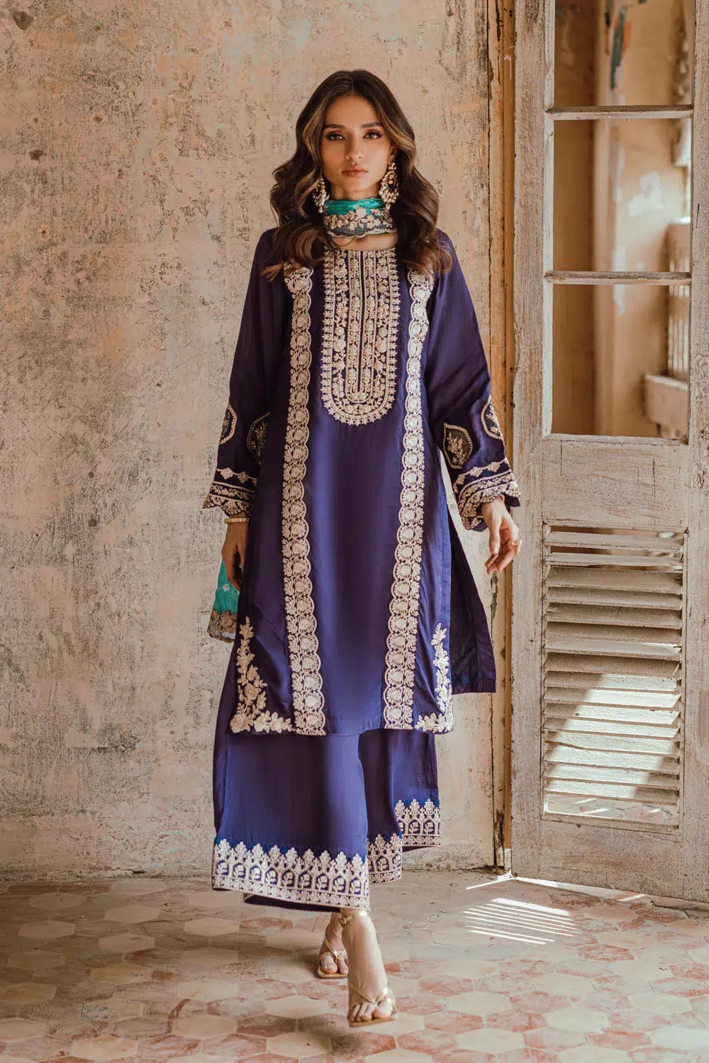 Azure | Embroidered Formals | Mystique Nova - Riwayat-e-Khas
