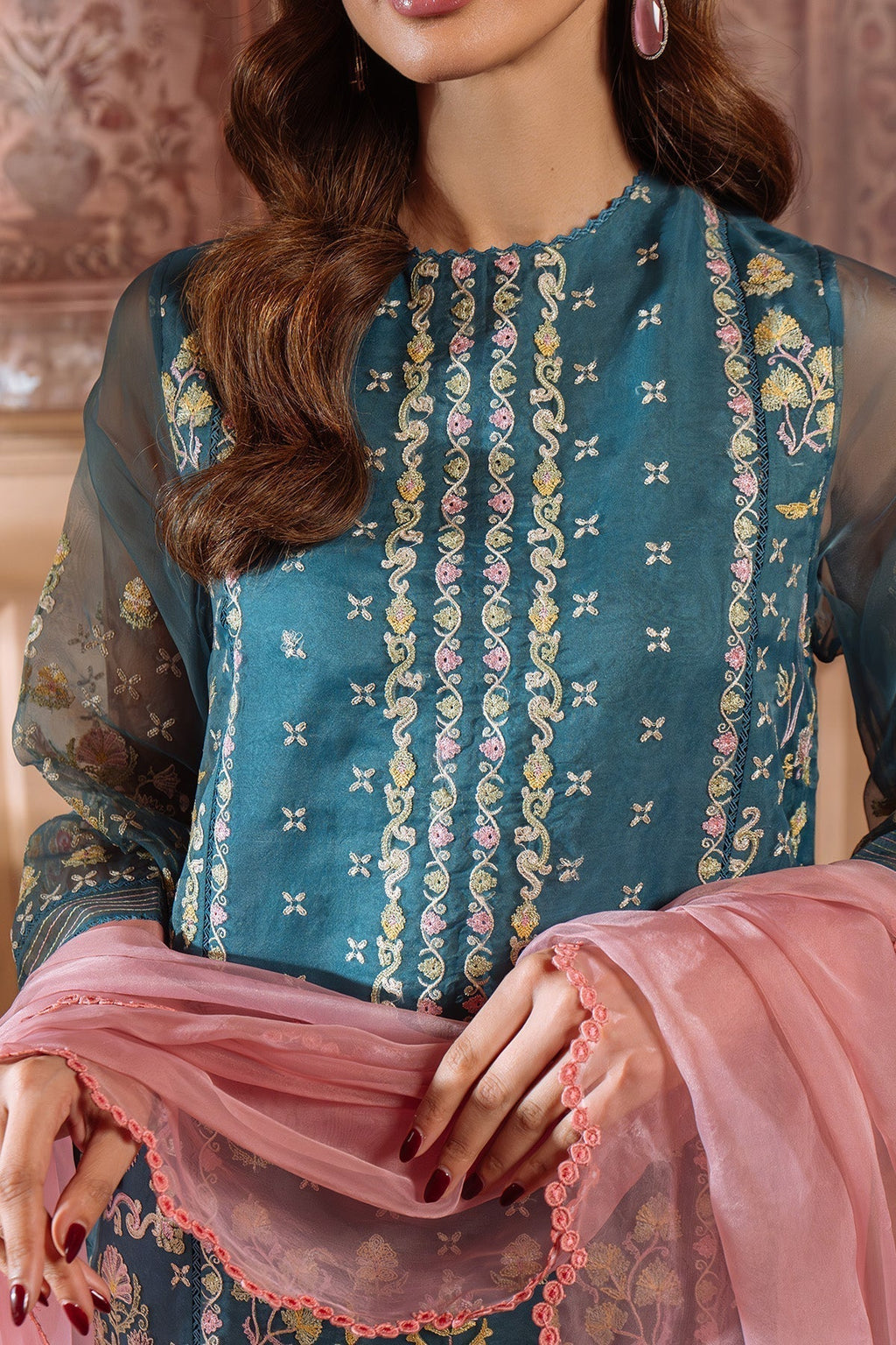 Sahar | Festive Edit Ready to Wear | Serene Teal - RTW