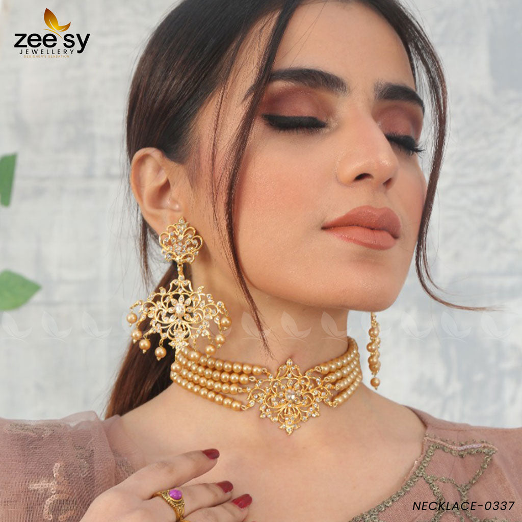 Sunflower Necklace-0337 - Libasekhas