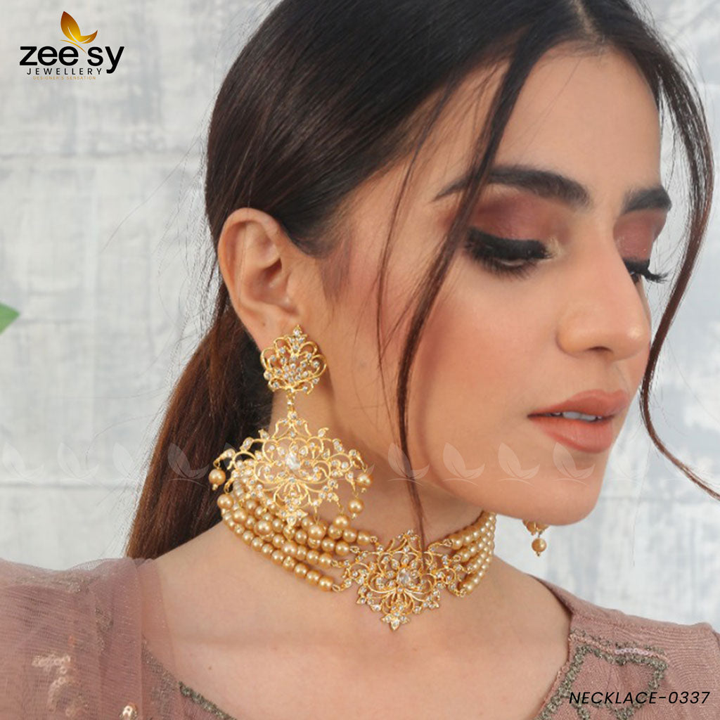 Sunflower Necklace-0337 - Libasekhas