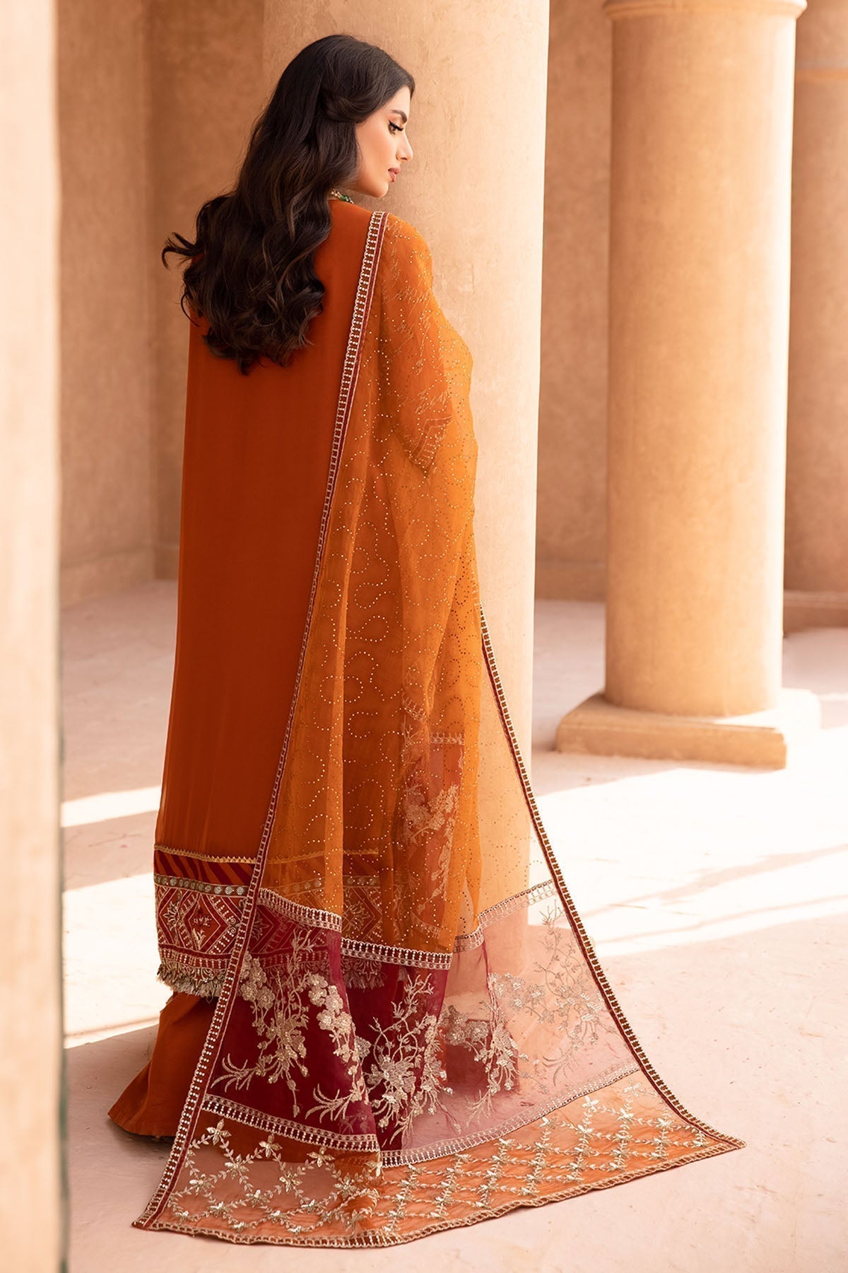 Nureh | Embroidered Luxury Chiffon | NEL-22 - House Of Anaya