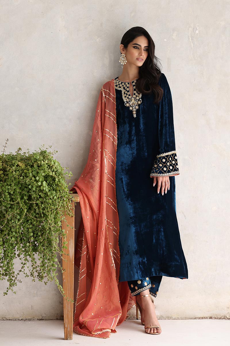 Sana Abbas | Velvet Formals | NINA - Riwayat-e-Khas