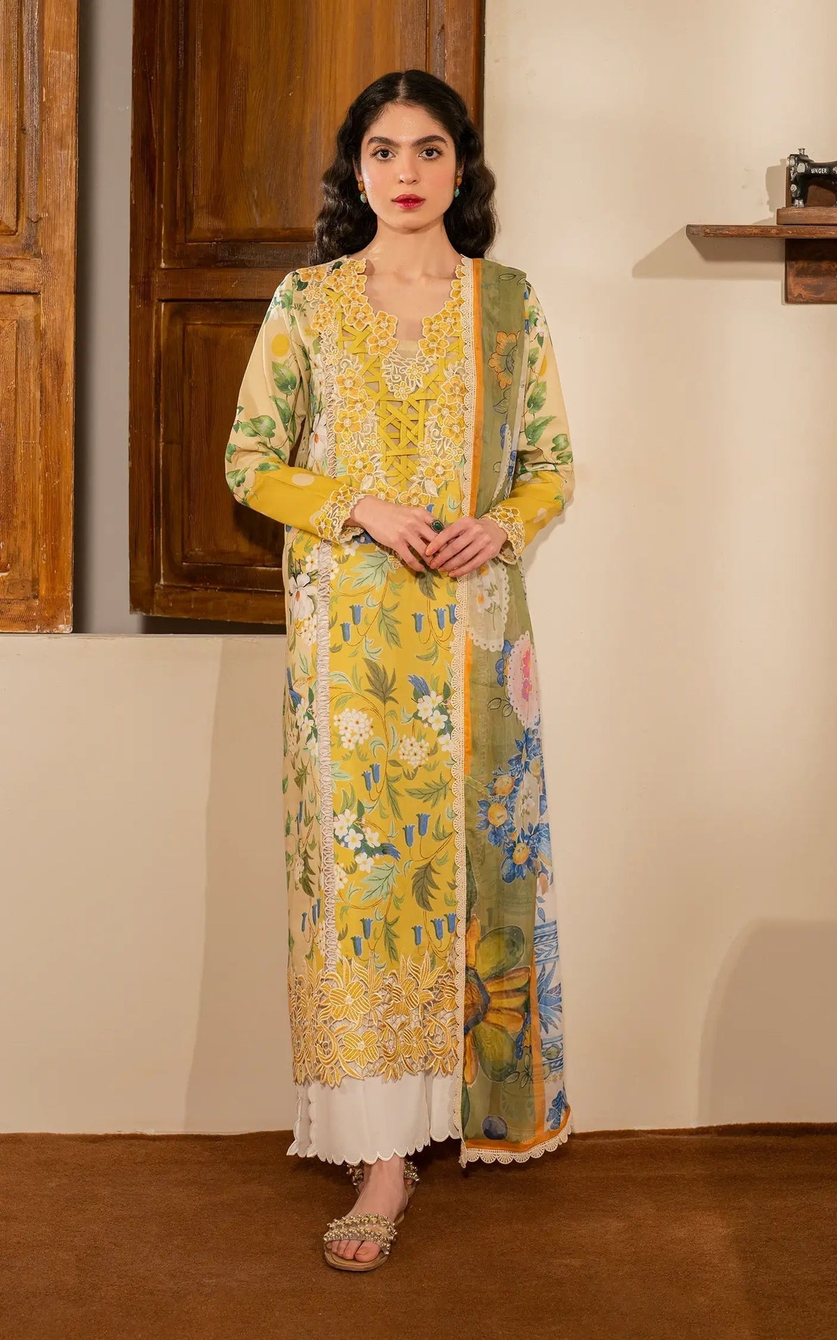 Asifa and Nabeel | Meraki Vintage 25 | Nimbu Pani (MVL25-04) - House Of Anaya