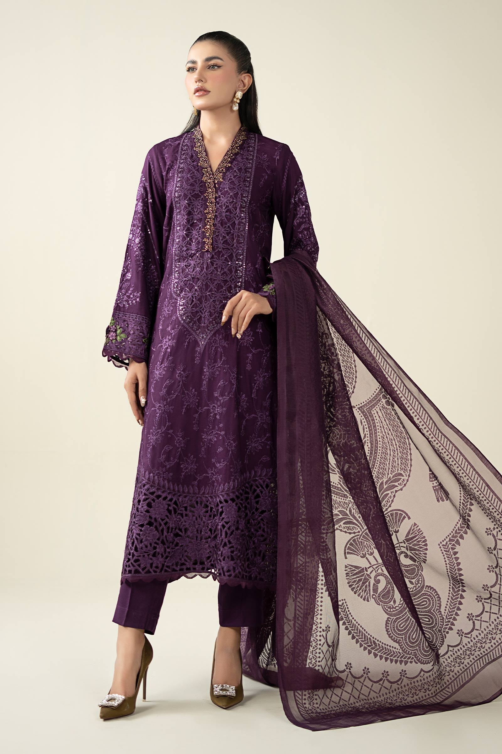 Maria B | Pre Fall 25 | Linen Suit- W25-74