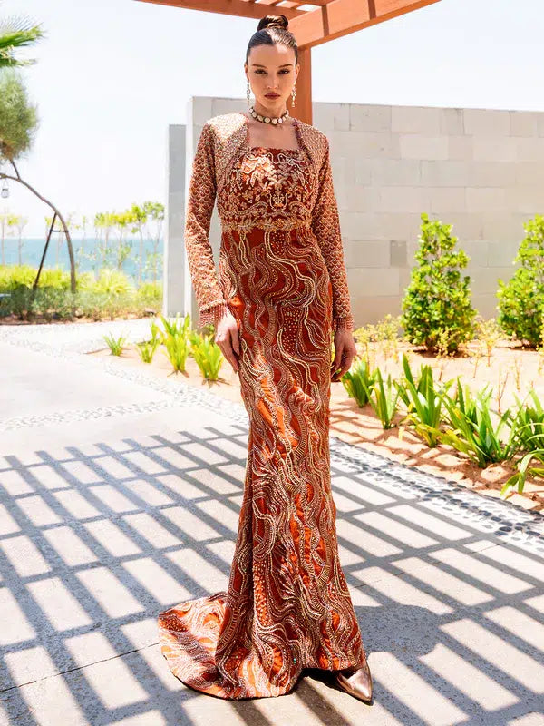 Epoque | Ciel Luxury Couture | Ochre - House Of Anaya