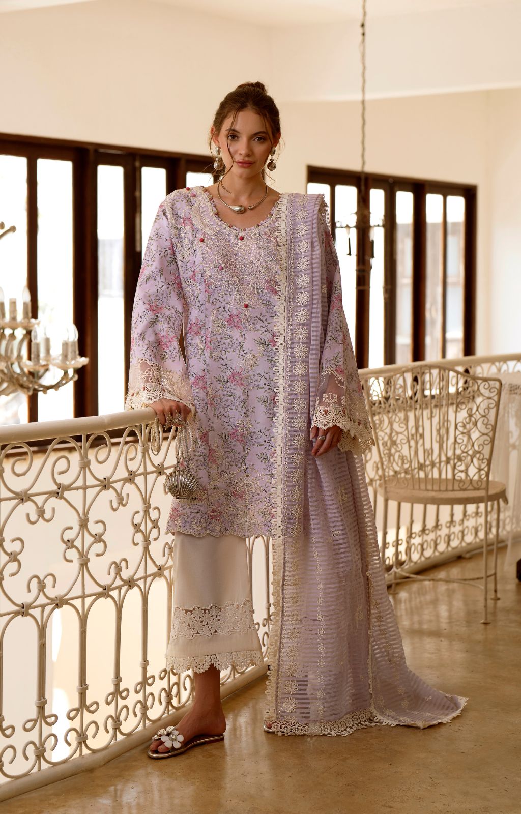 AJR Couture | Printakari Lawn 25 | Pearl