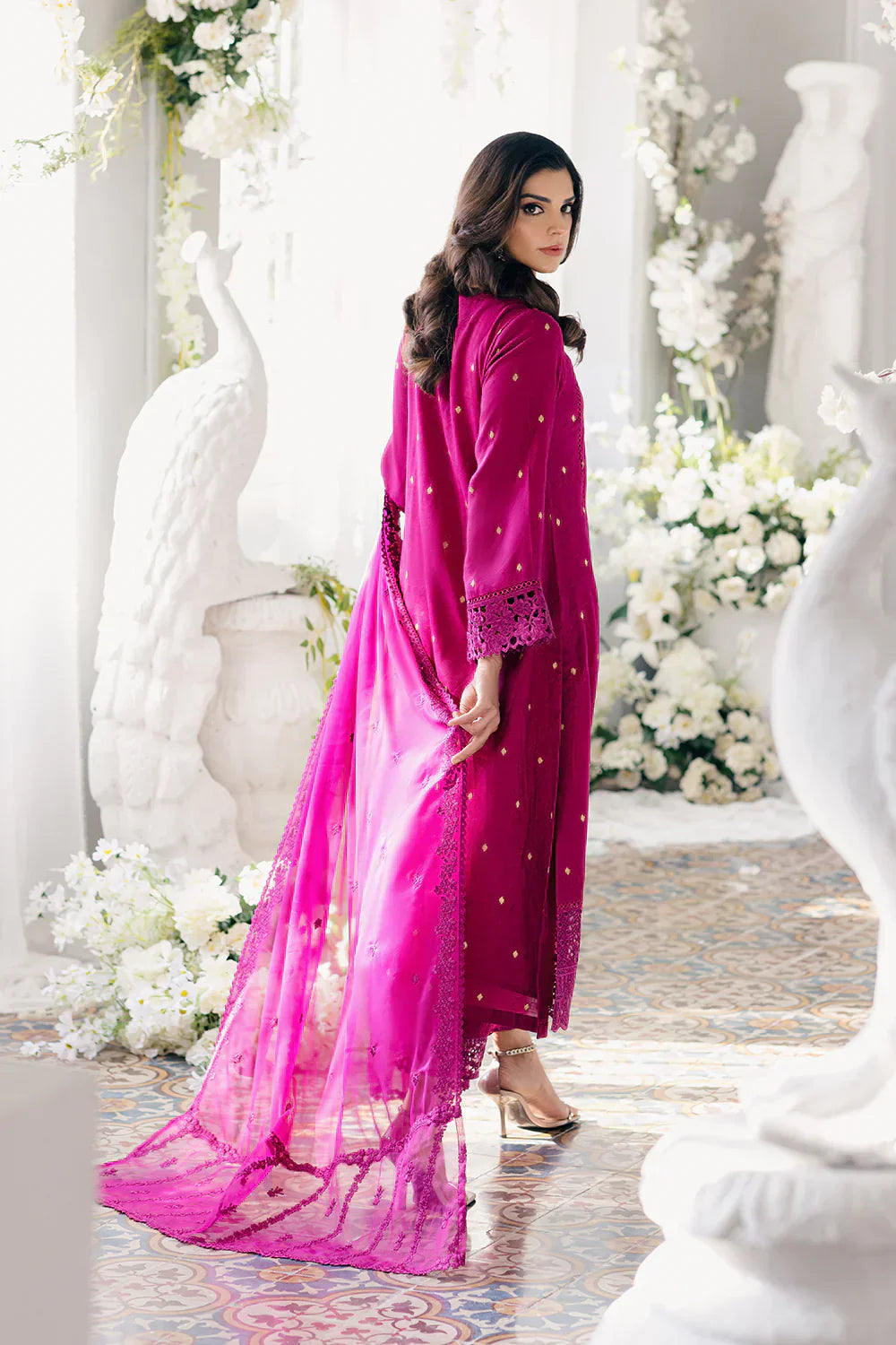 Azure | Ensembles Embroidered Formals | Petunia Plum - Riwayat-e-Khas