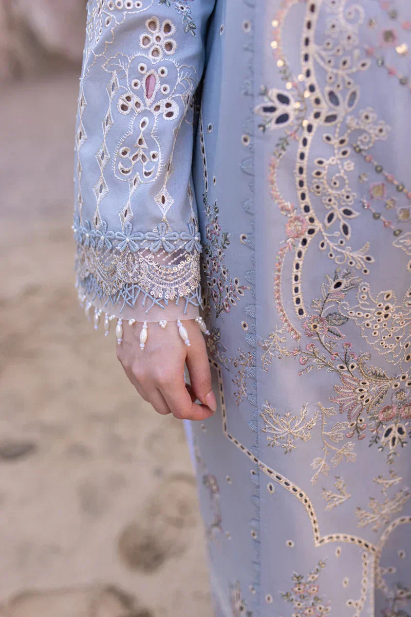 Qalamkar | Sahil Kinare Luxury Lawn | FP-04 FIRUZE - House Of Anaya
