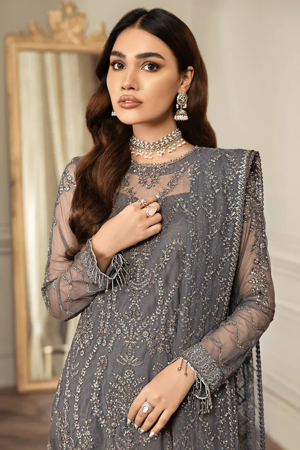 Zarif | Mehroz Formals | Storm Black - House Of Anaya