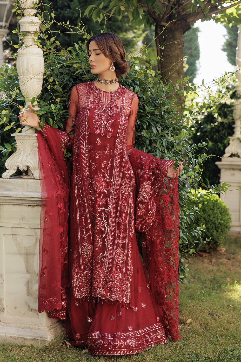 Lumiere By Saira Rizwan Embroidered Net 3Pc Suit SR-06 - Riwayat-e-khas