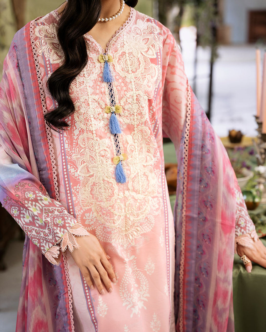 Roheenaz | Flora Printed Lawn | Amara - Riwayat-e-Khas