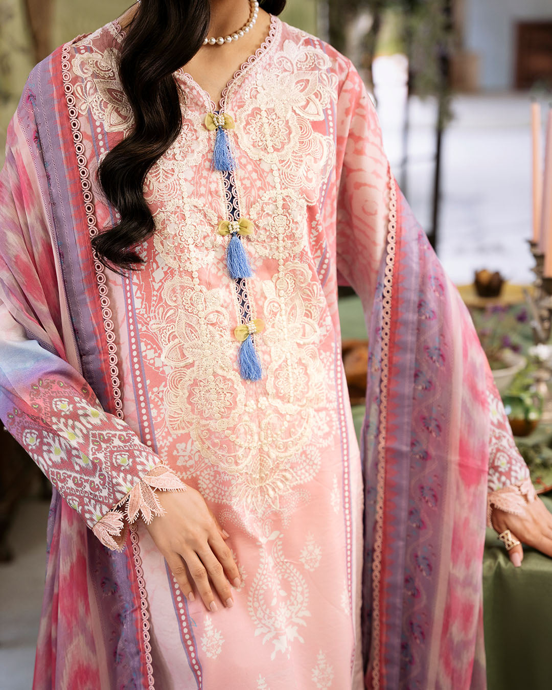 Roheenaz | Flora Printed Lawn | Amara - Riwayat-e-Khas