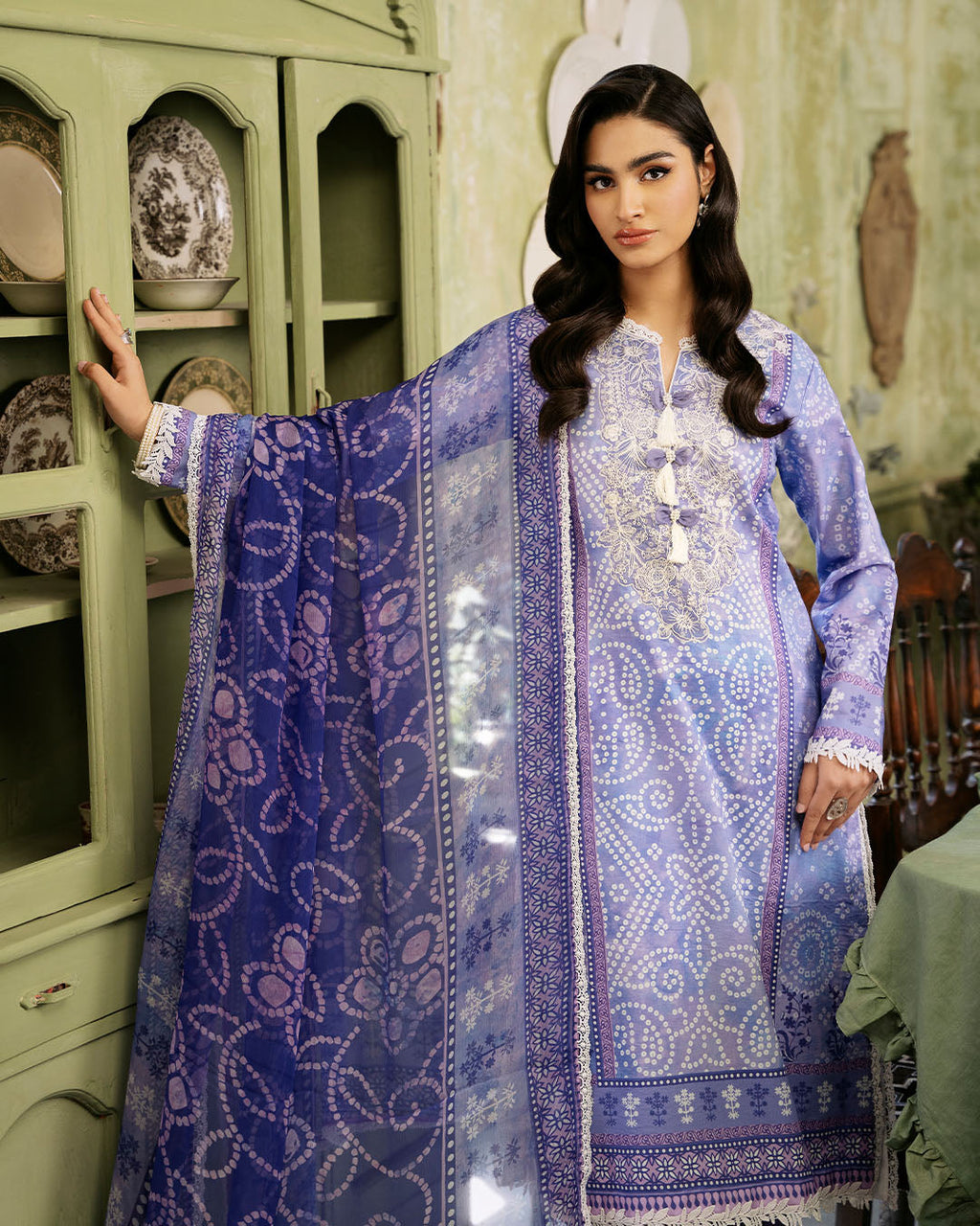 Roheenaz | Flora Printed Lawn | Celestia - Riwayat-e-Khas