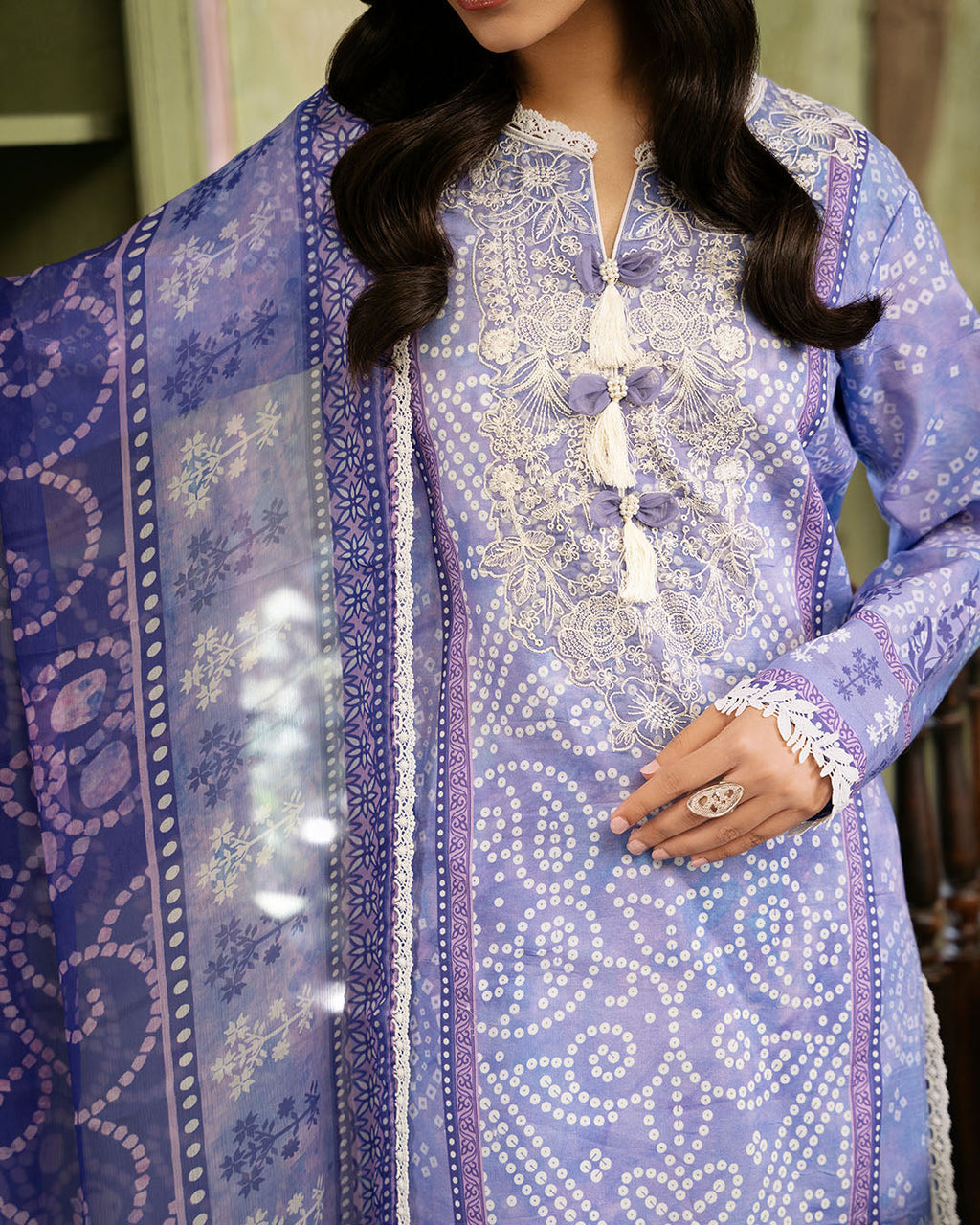 Roheenaz | Flora Printed Lawn | Celestia - Riwayat-e-Khas
