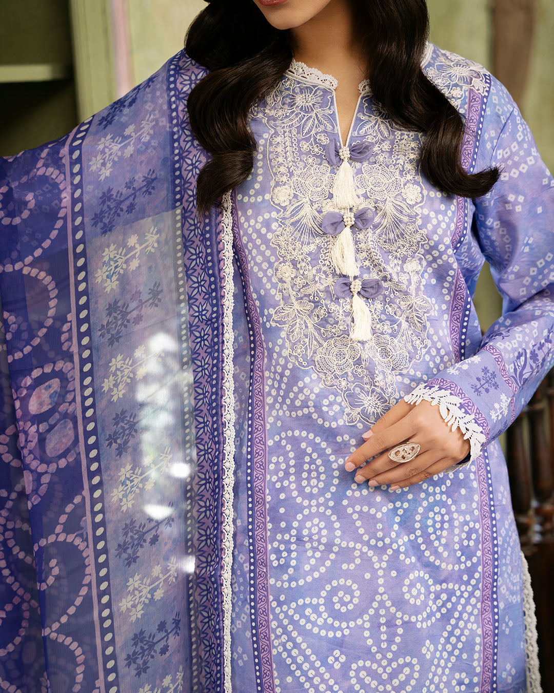 Roheenaz | Flora Printed Lawn | Celestia - Riwayat-e-Khas
