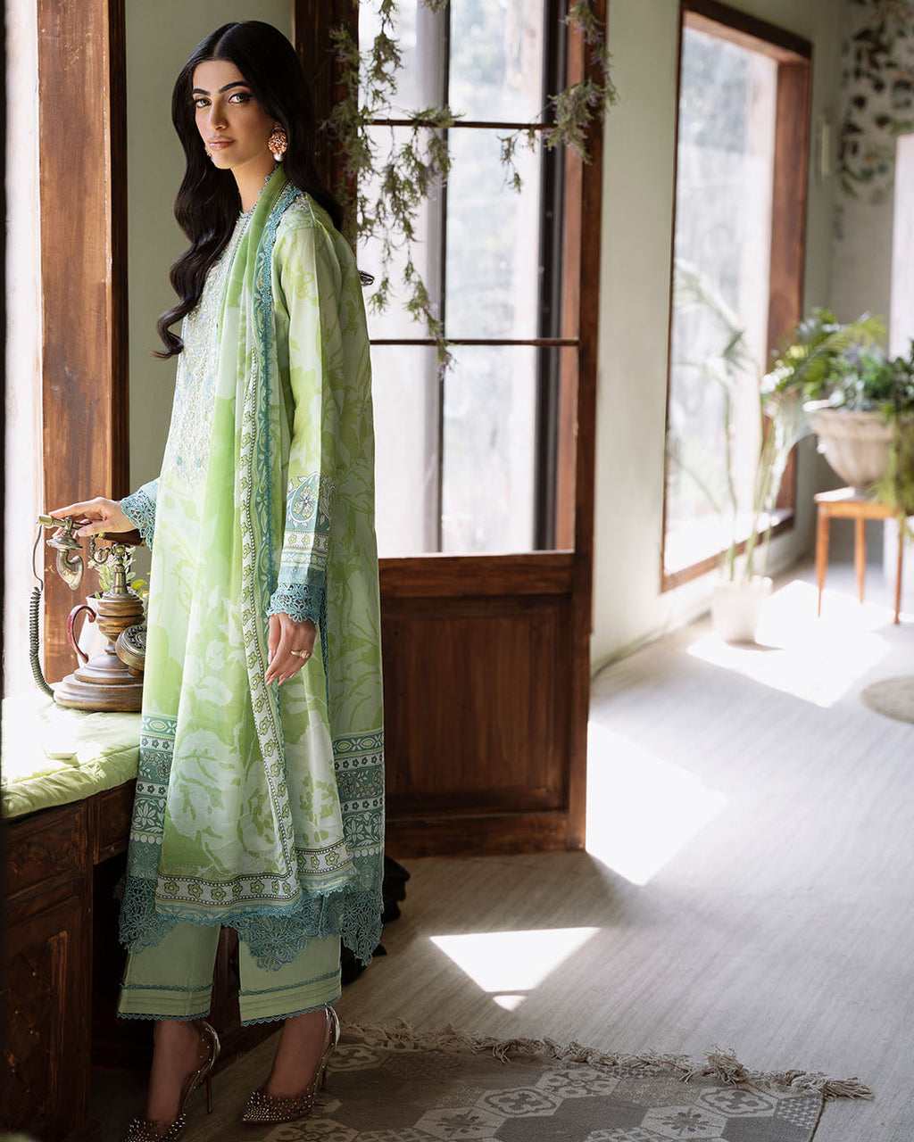 Roheenaz | Flora Printed Lawn | Euphoria - Riwayat-e-Khas
