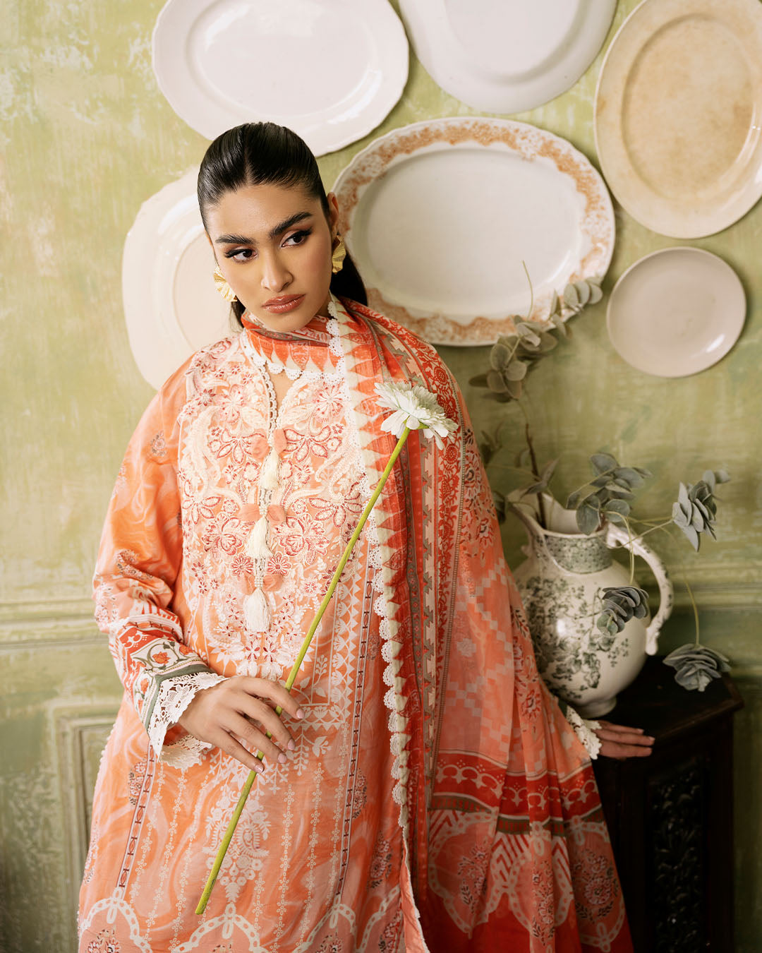 Roheenaz | Flora Printed Lawn | Cascade - Riwayat-e-Khas