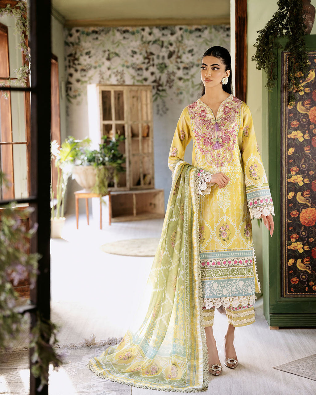 Roheenaz | Flora Printed Lawn | Mystique - Riwayat-e-Khas