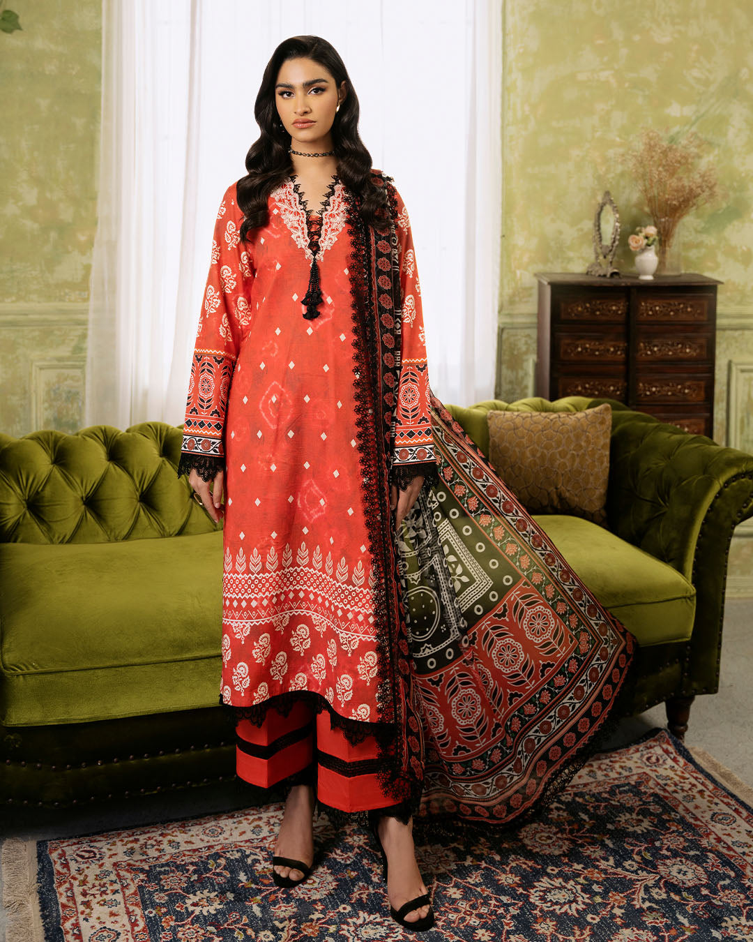 Roheenaz | Flora Printed Lawn | Solstice - Riwayat-e-Khas
