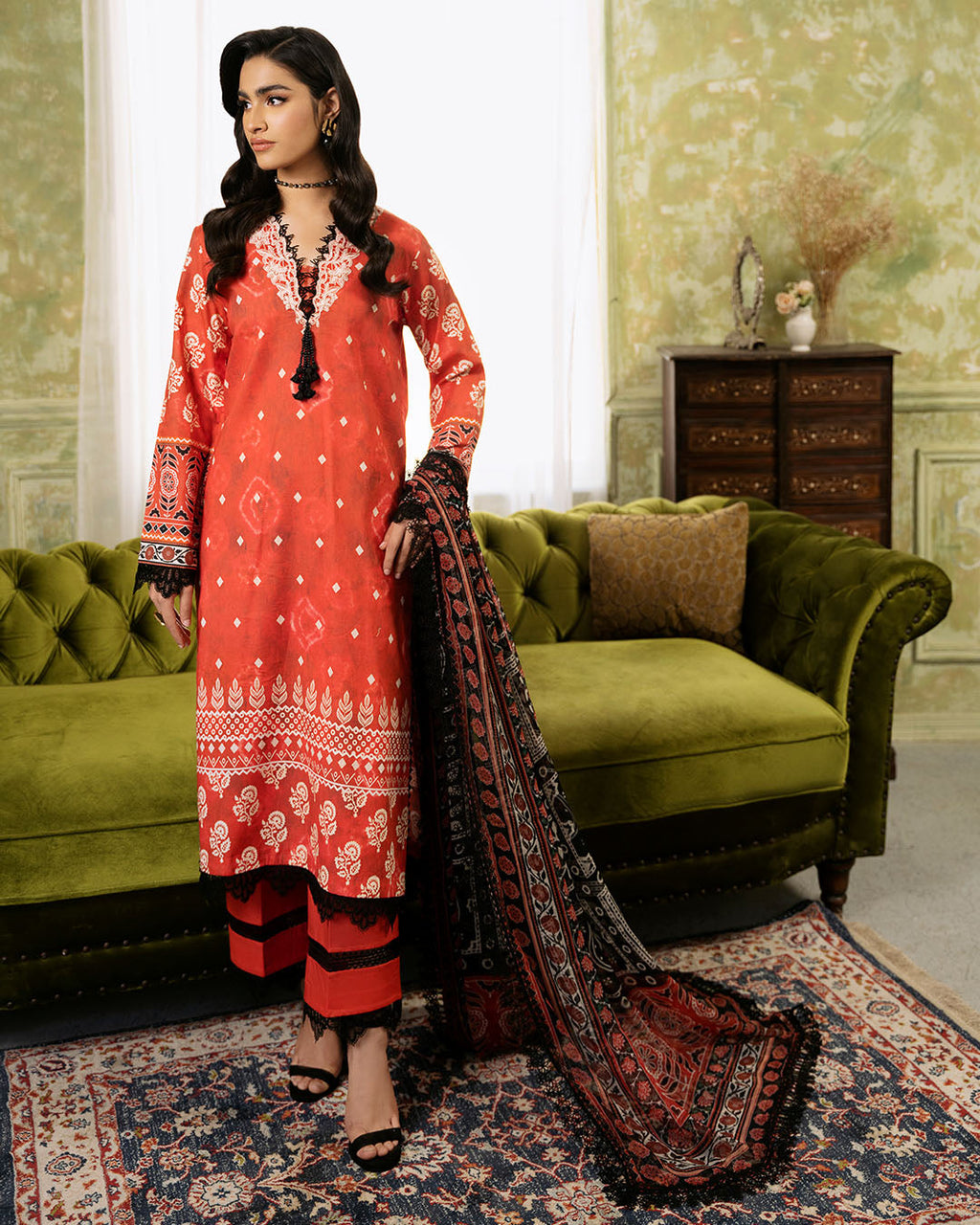 Roheenaz | Flora Printed Lawn | Solstice - Riwayat-e-Khas