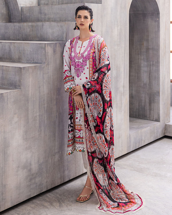 Roheenaz | Azalea Printed Lawn 24 | Marigold Meadows - Riwayat-e-Khas