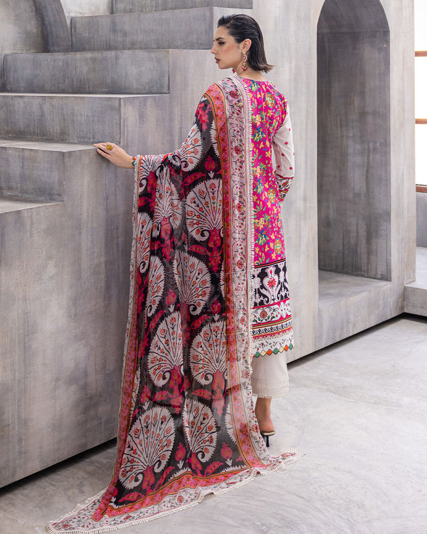 Roheenaz | Azalea Printed Lawn 24 | Marigold Meadows - Riwayat-e-Khas